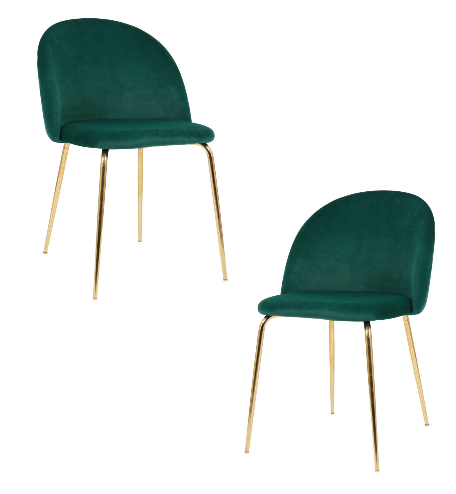 PACK HABITA2 FELPA VERDE 2 SILLA SITIAL TERCIOPELO GOLD - 1