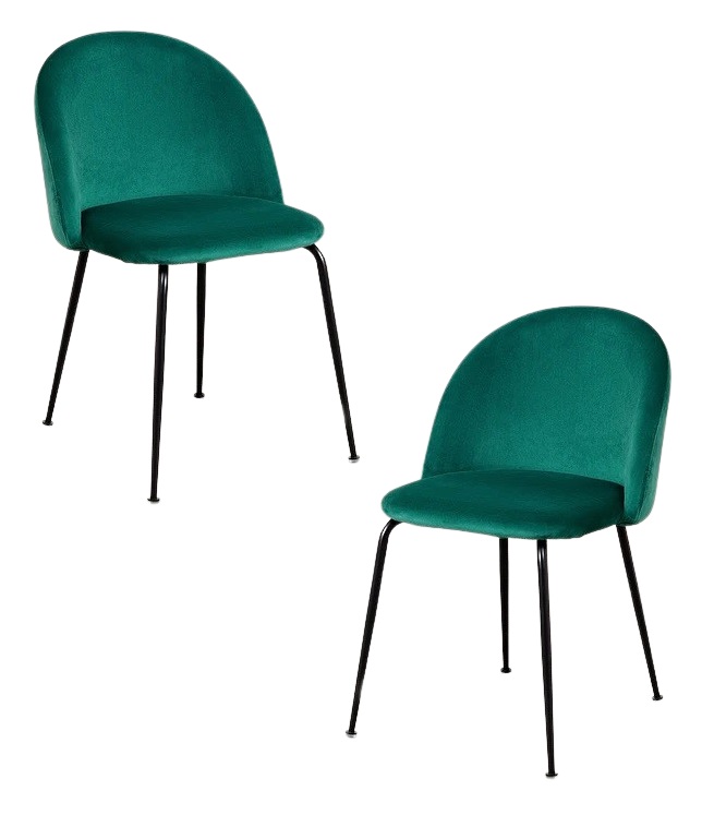 PACK 2 SILLA SITIAL TERCIOPELO VERDE - 1