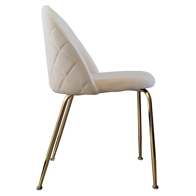 PACK HABITA2 FELPA BLANCO 6 SILLA SITIAL TERCIOPELO GOLD - 2