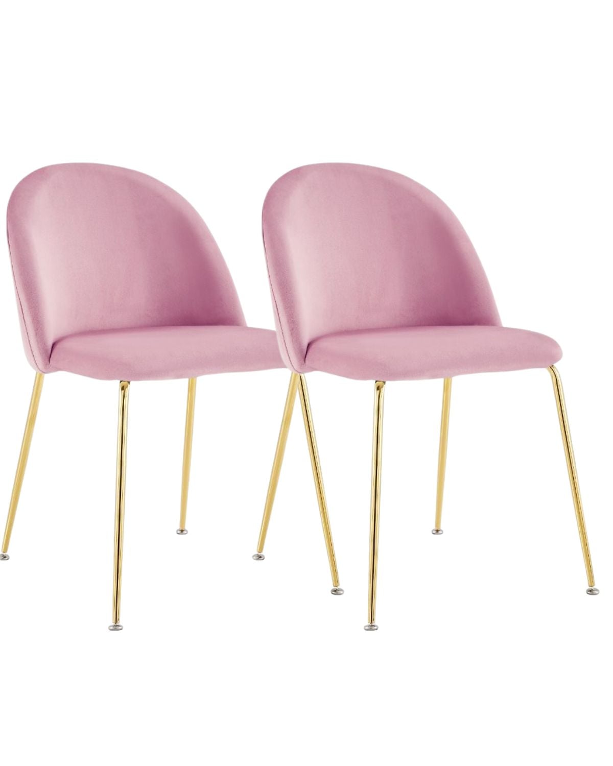 PACK 2 SILLA SITIAL TERCIOPELO GOLD ROSA - 1