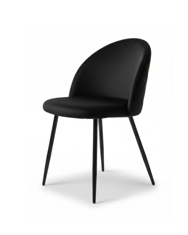 PACK 4 SILLA SITIAL TERCIOPELO NEGRO - 3