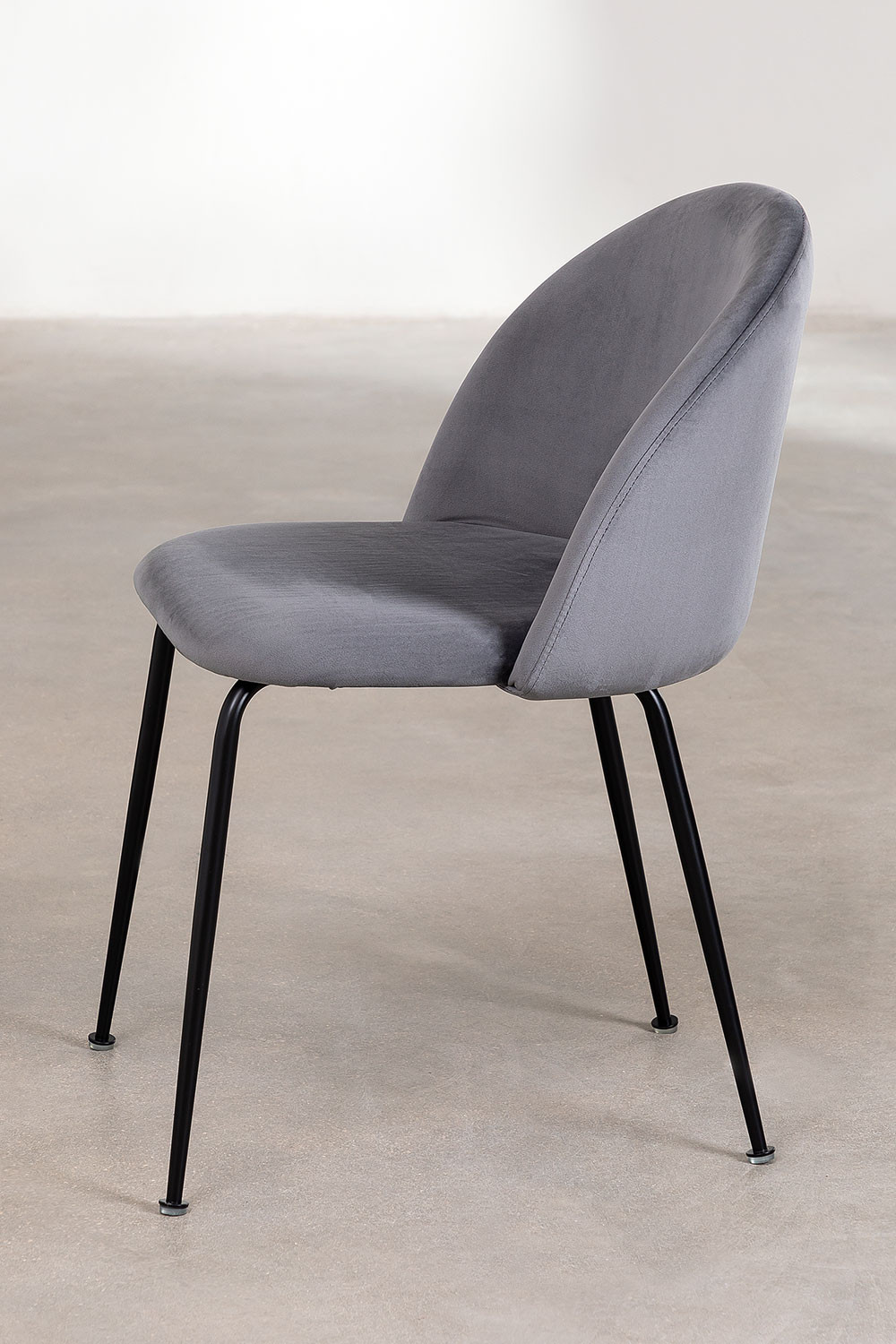 PACK 2 SILLA SITIAL TERCIOPELO GRIS - 2