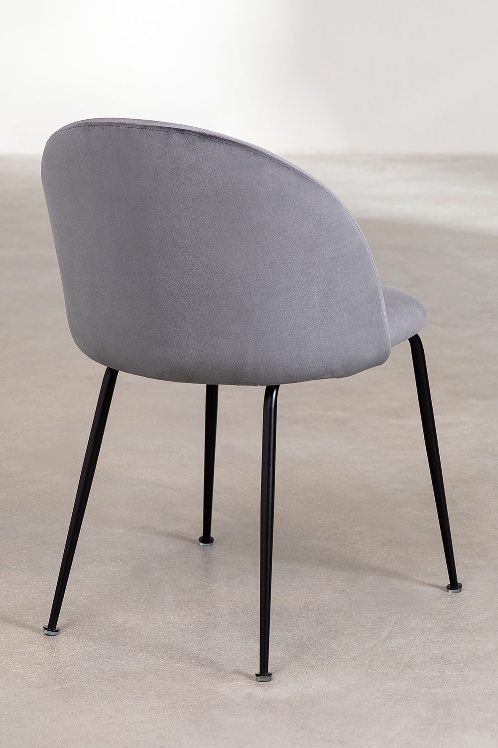 PACK 2 SILLA SITIAL TERCIOPELO GRIS - 3