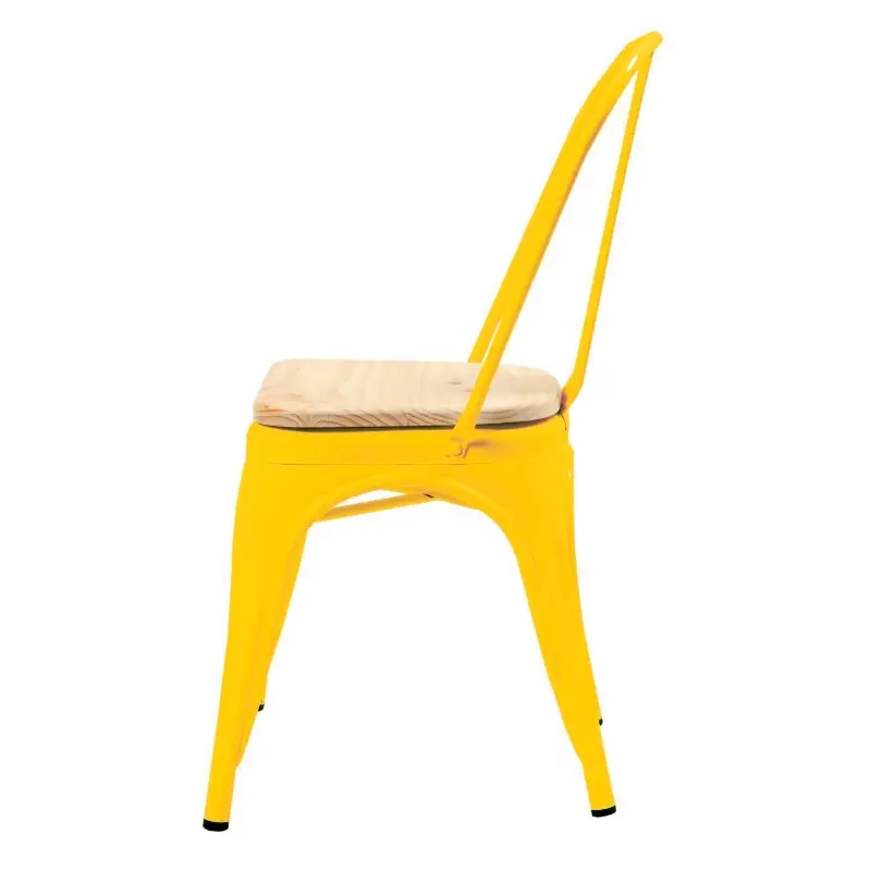 SILLA HABITA2 TOLIX CON ASIENTO DE MADERA CLARA - 3