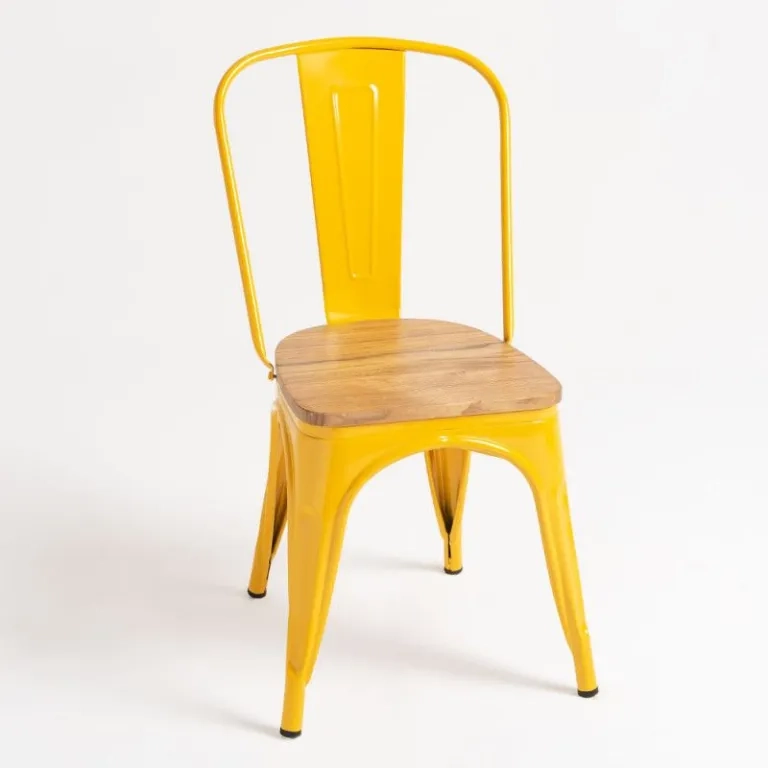 SILLA HABITA2 TOLIX CON ASIENTO DE MADERA CLARA - 4