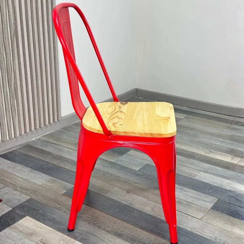 SILLA HABITA2 TOLIX CON ASIENTO DE MADERA CLARA - 7