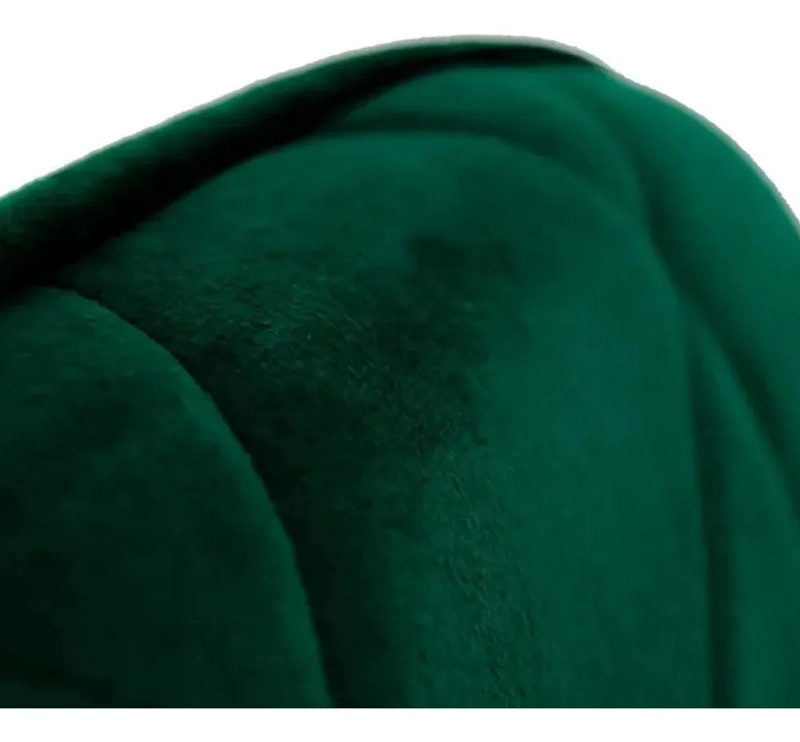 PACK 2 SILLA POLTRONA O SITIAL DE TERCIOPELO DISEÑO ROMBO DIAMANTE VERDE PARAS DORADAS LUX - 6