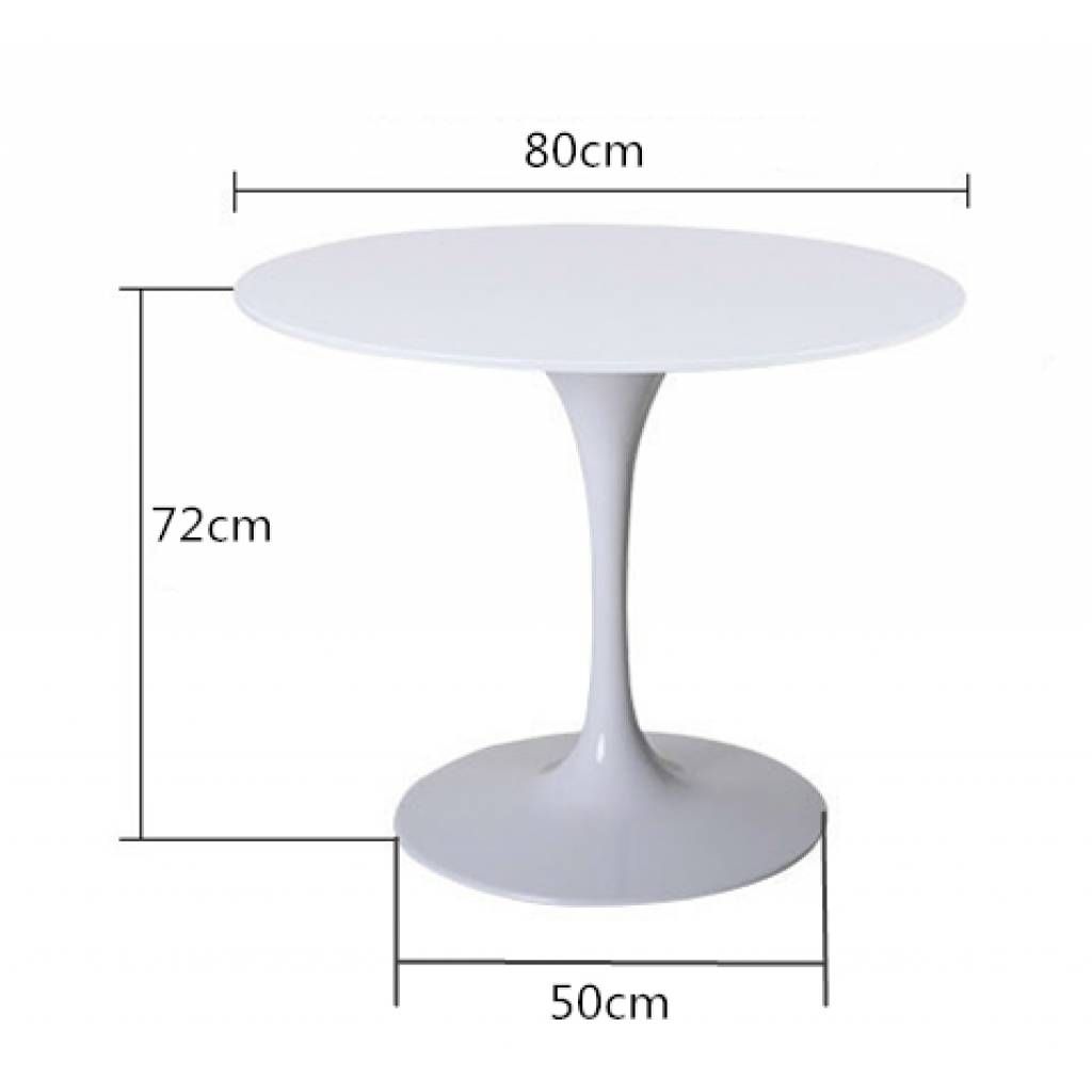 MESA DE COMEDOR TULIP 80CM - NEGRA - 7