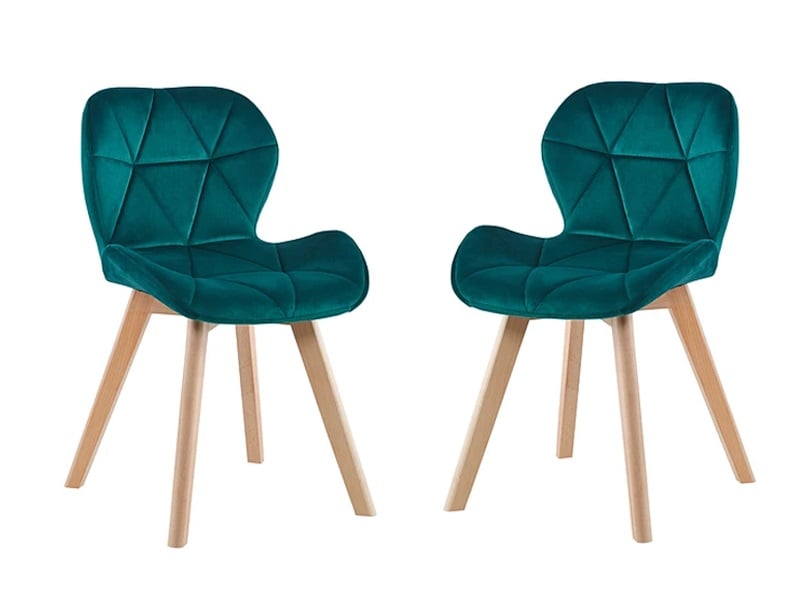 PACK 2 SILLA DE COMEDOR O RECIBO TERCIOPELO VELVET VERDE - 1