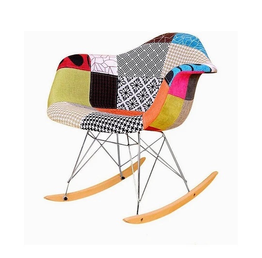 BUTACA HABITA2 SITIAL VINTAGE PATCHWORK ROCKING NARANJETE - 1