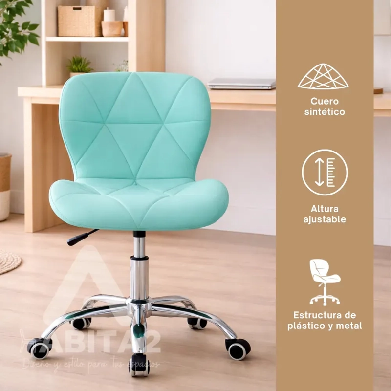 SILLA DE ESCRITORIO HABITA2 /PLÁSTICO ACOLCHADA DISEÑO MARIPOSA - 2