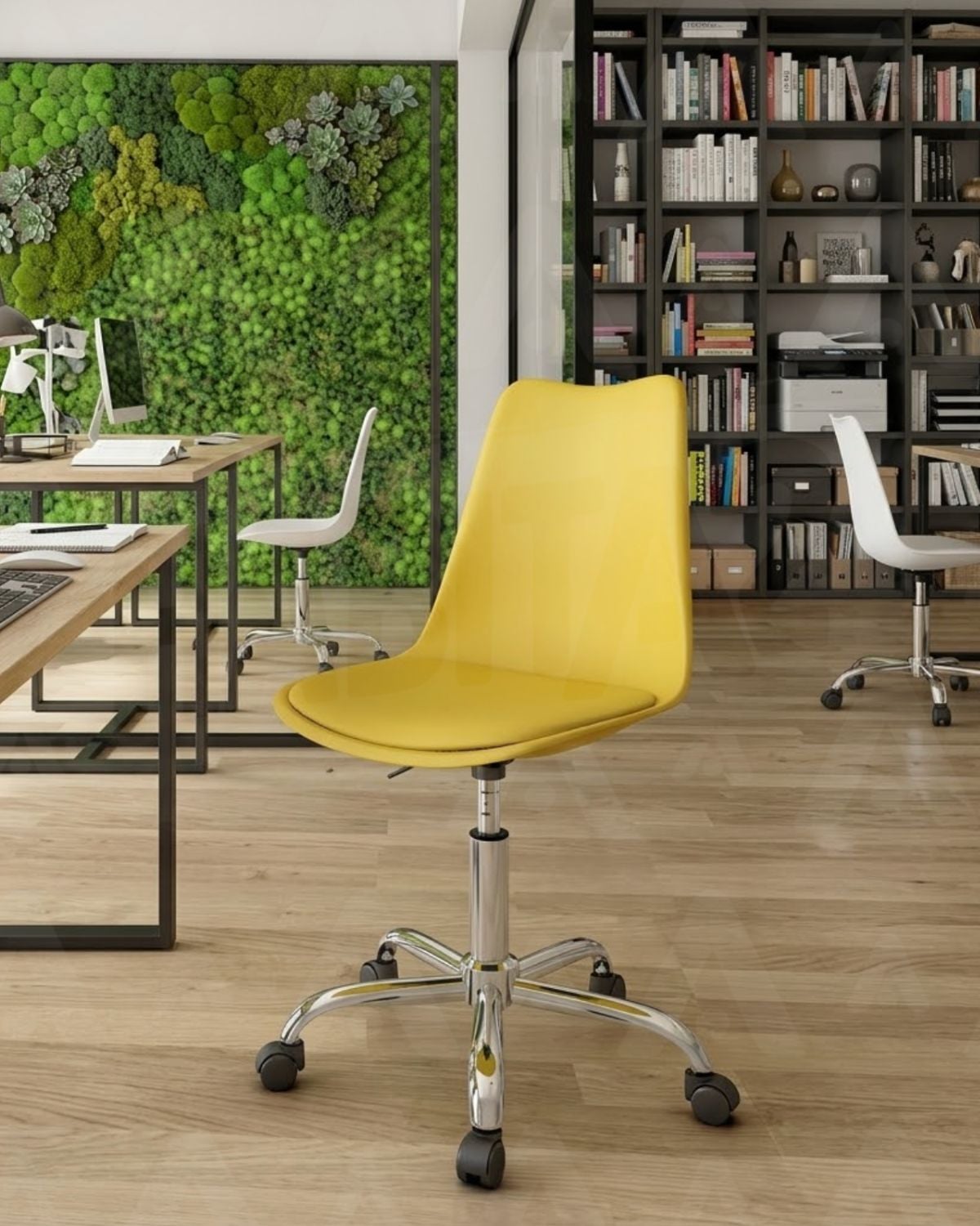 SILLA DE ESCRITORIO HABITA2 /PLÁSTICO TULIP ACOLCHADA - 2