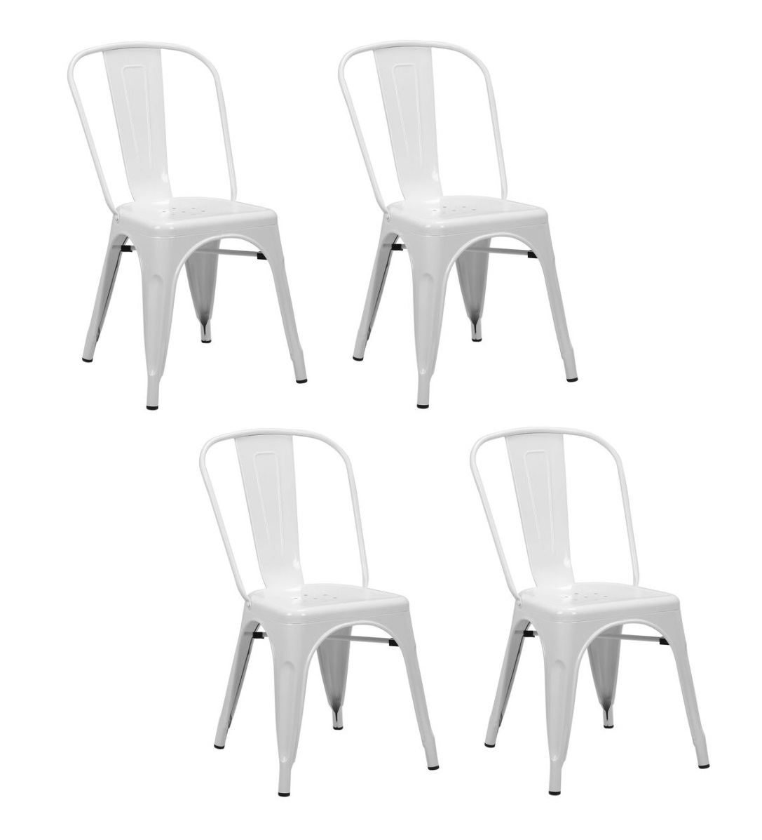 PACK HABITA2 METAL BLANCO 4 SILLA TOLIX COMEDOR - 1