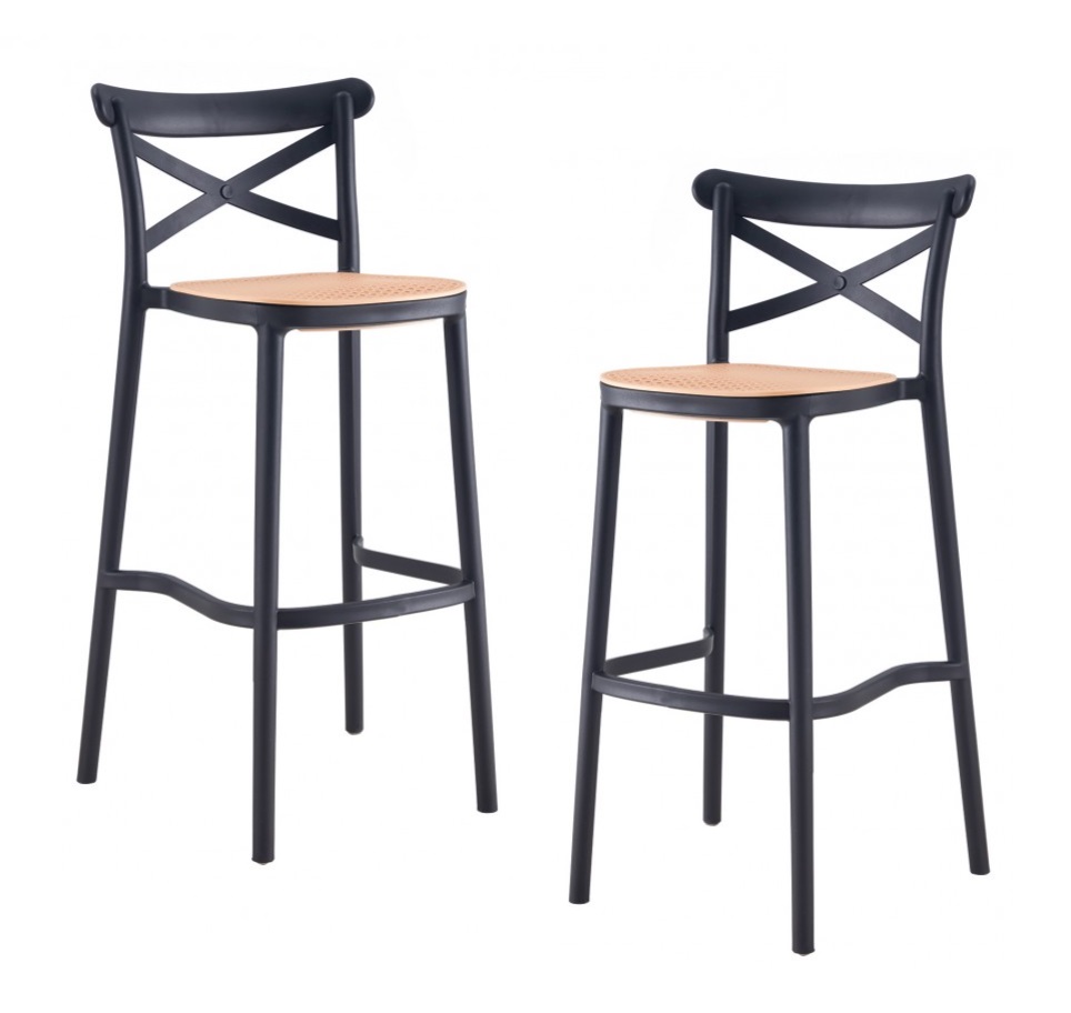 PACK 2 TABURETE SENA 65CM NEGRO - 1