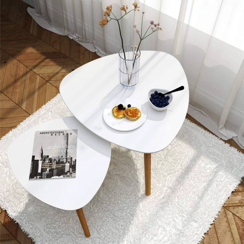 MESA CENTRO HABITA2 DOBLE BLANCO - 2