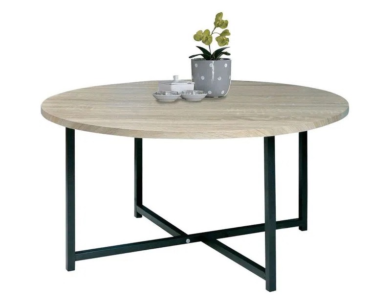 MESA CENTRO HABITA2 NATURAL ACERO - 1