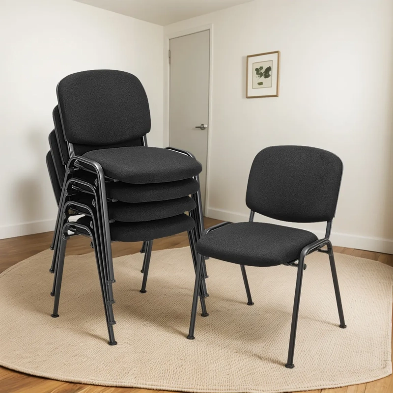 PACK 4 SILLA PARA OFICINA O SALA DE ESPERA MEETING - NEGRO - 4