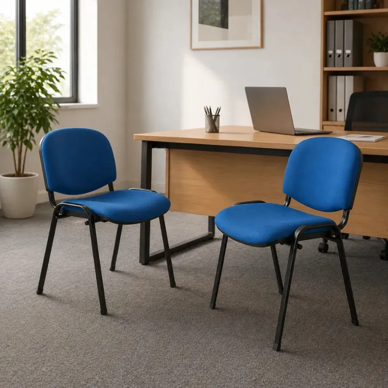 PACK 4 SILLA PARA OFICINA O SALA DE ESPERA MEETING - AZUL - 9