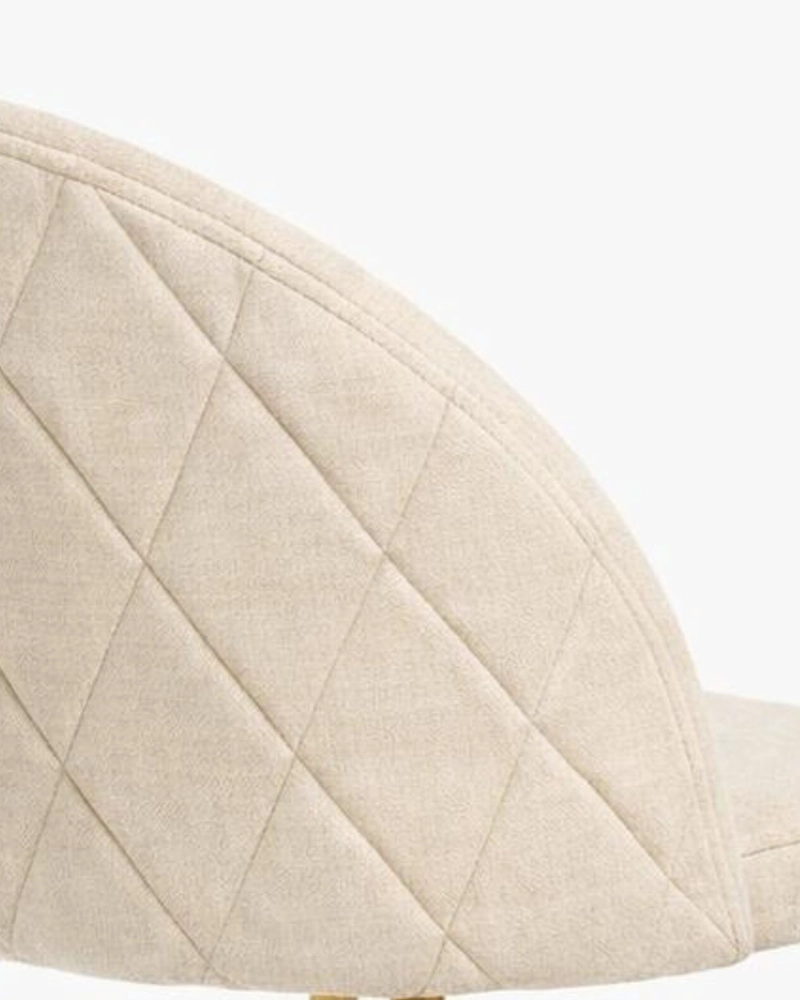 PACK 4 SILLA SITIAL TELA LINO NORDIC BEIGE PATAS METÁLICAS COLOR MADERA BEIGE - 2