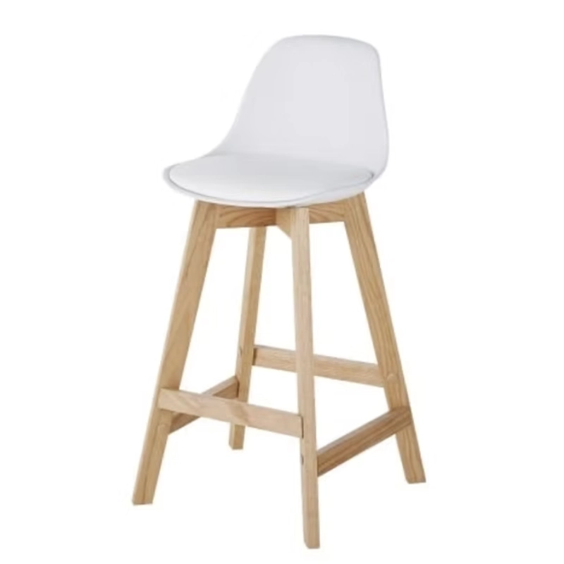 TABURETE DE MADERA TERRY ACOLCHADO 61 CM - NEGRO