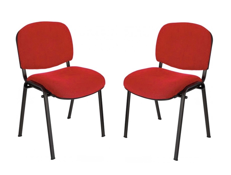 PACK 2 SILLA PARA OFICINA O SALA DE ESPERA MEETING ROJO - 1