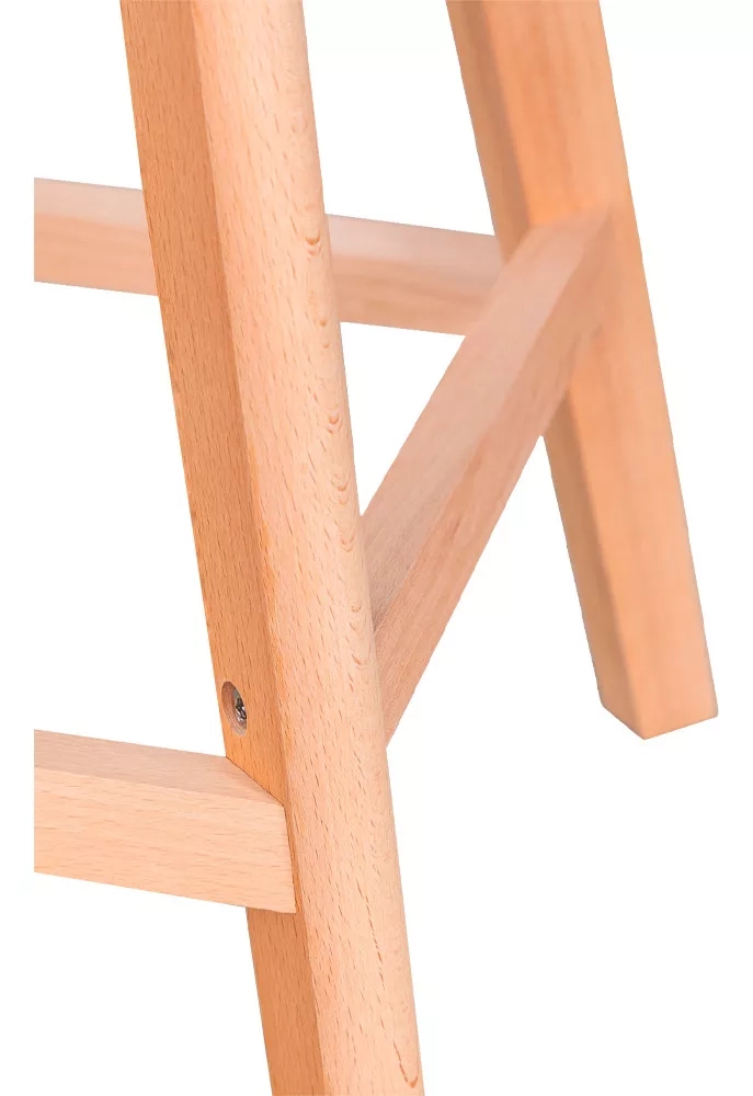 PACK 2 TABURETE DE MADERA TERRY ACOLCHADO 61 CM BLANCO - 4