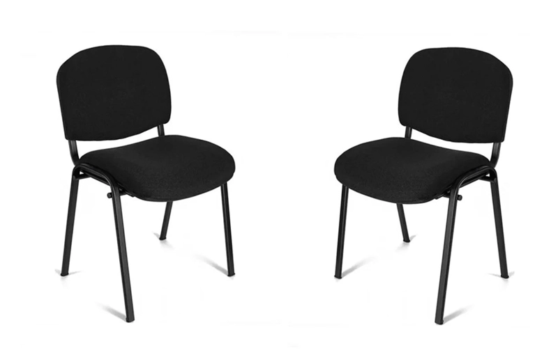 PACK 2 SILLA PARA OFICINA O SALA DE ESPERA MEETING - NEGRO - 1