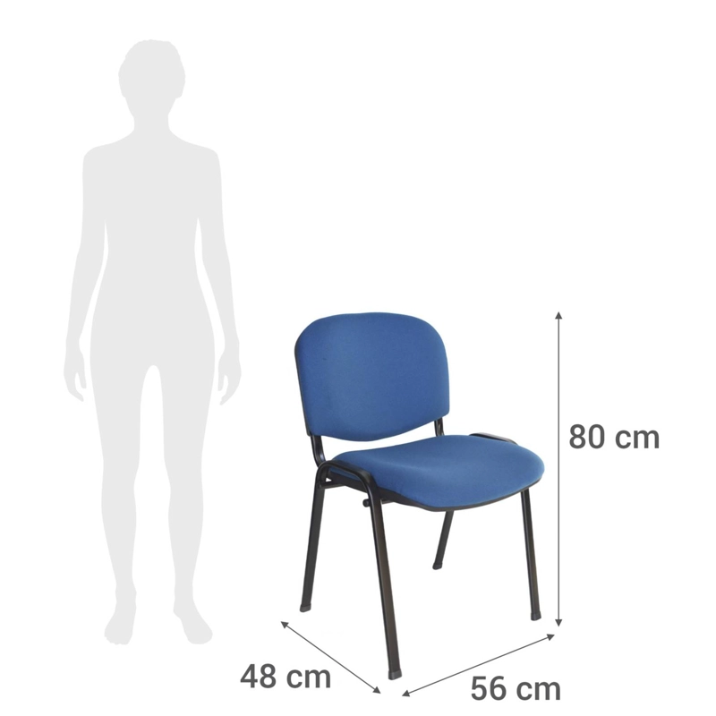 PACK 2 SILLA PARA OFICINA O SALA DE ESPERA MEETING - AZUL - 2