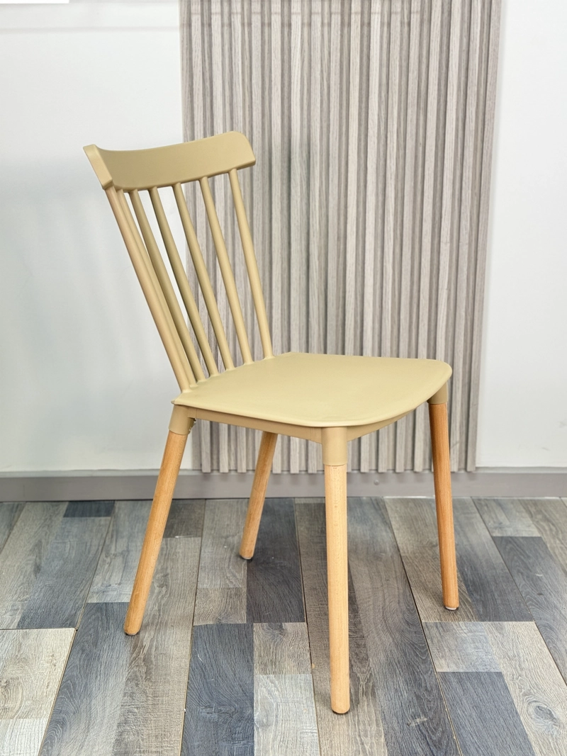 PACK 4 SILLA WINDSOR ESTILO RETRO VINTAGE BEIGE - 5
