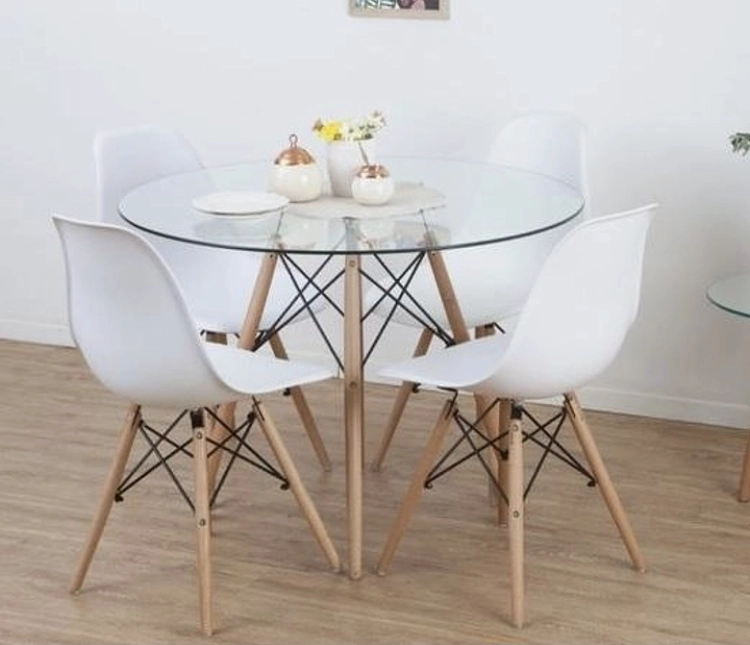 MESA HABITA2 EAMES REDONDA 120 CM VIDRIO - 4