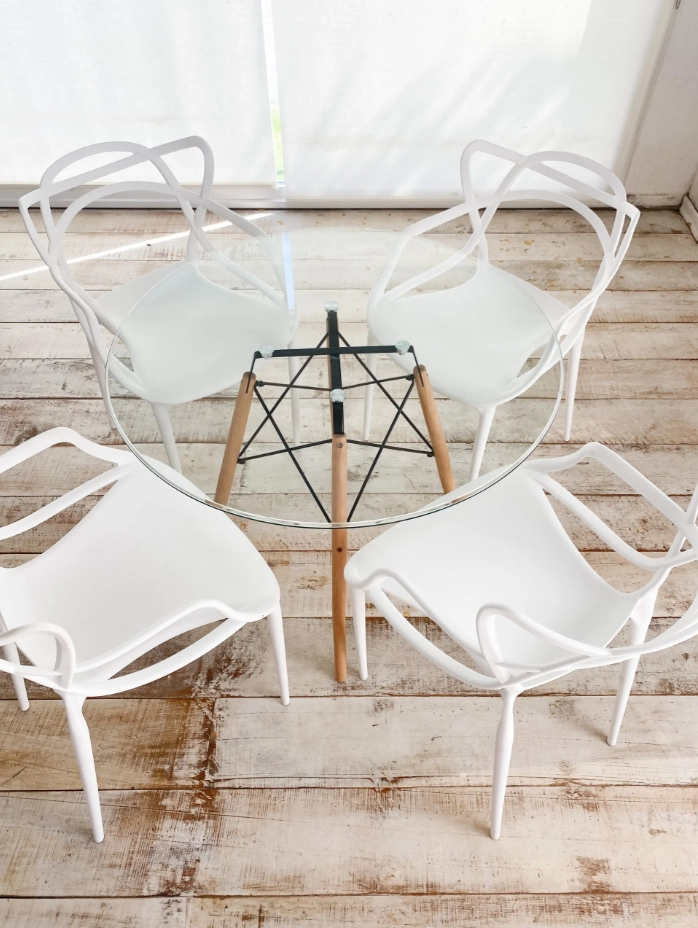 MESA HABITA2 EAMES REDONDA 120 CM VIDRIO - 5