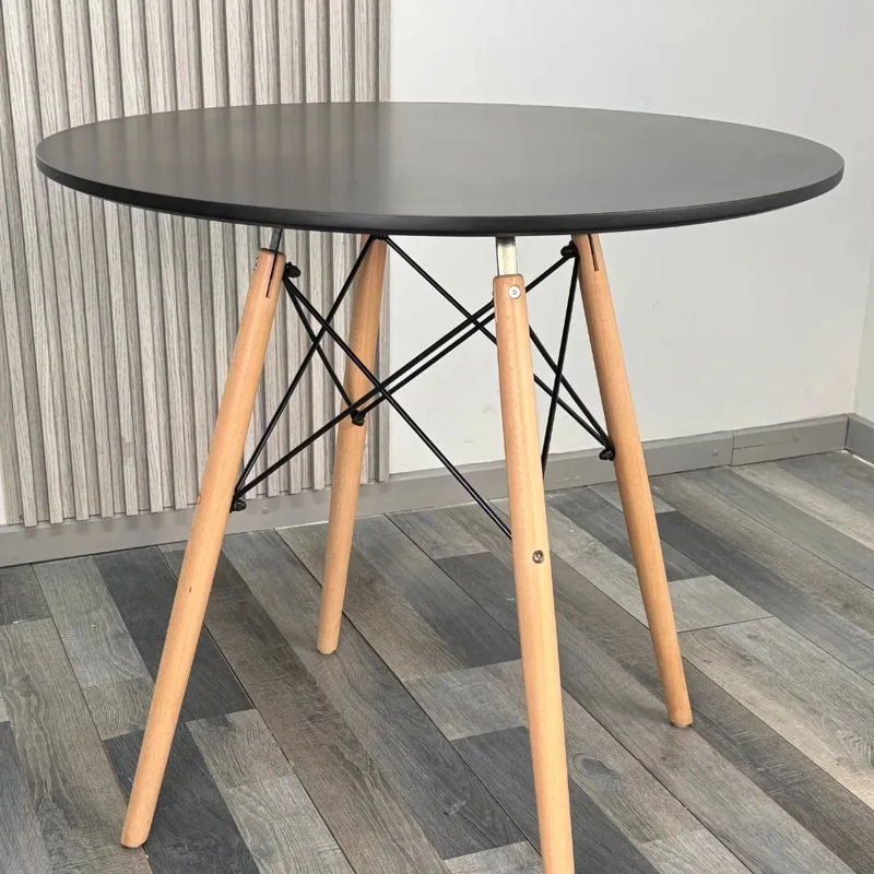 MESA EAMES REDONDA 80 CM NEGRO - 6