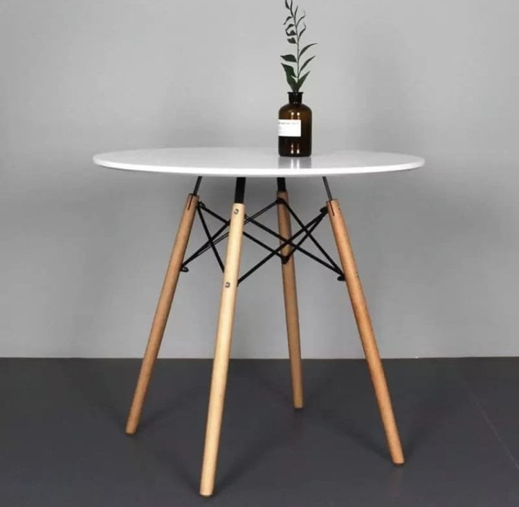 MESA HABITA2 EAMES REDONDA 80 CM BLANCO - 2