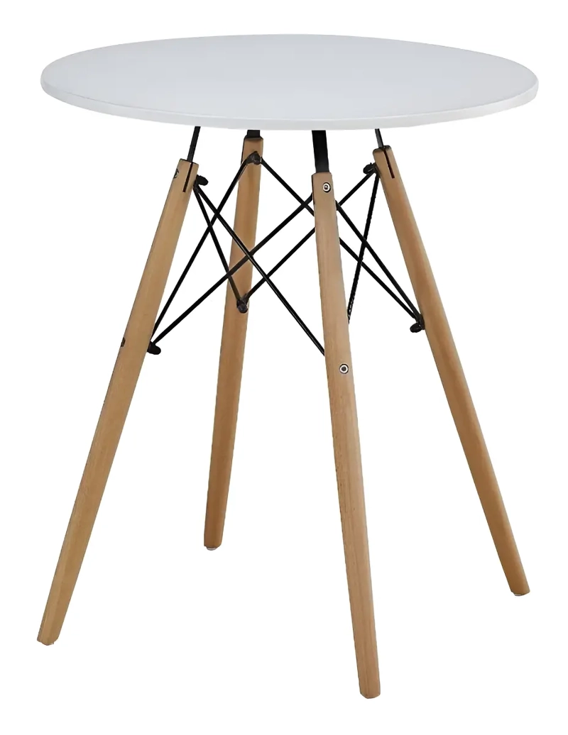 MESA HABITA2 EAMES REDONDA 80 CM BLANCO - 4