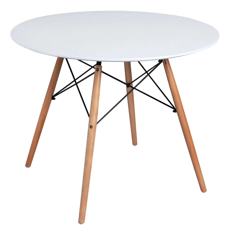 MESA HABITA2 EAMES REDONDA 80 CM BLANCO - 7