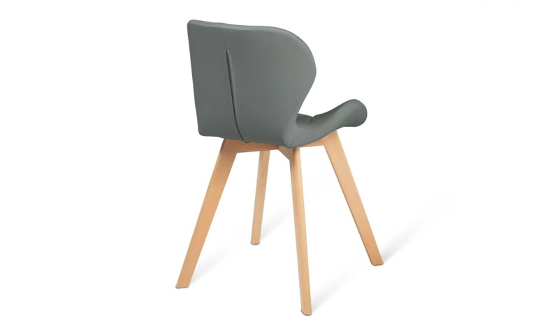 PACK 4 SILLA ACOLCHADA RESISTENTE RADAR WOOD - GRIS - 2