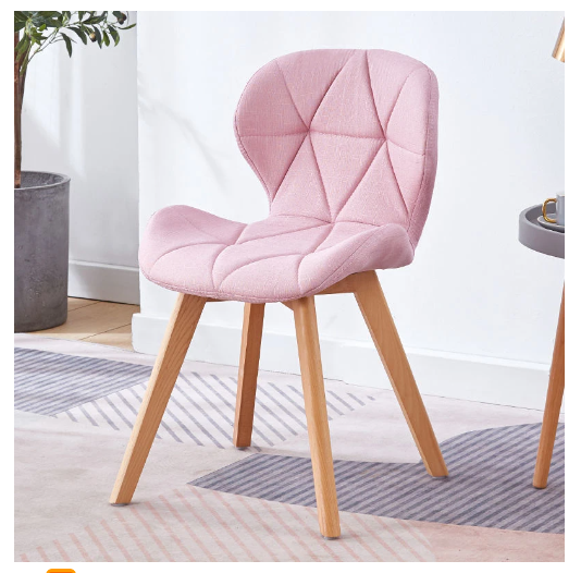 PACK 4 SILLA ACOLCHADA RESISTENTE RADAR WOOD - ROSA - 2