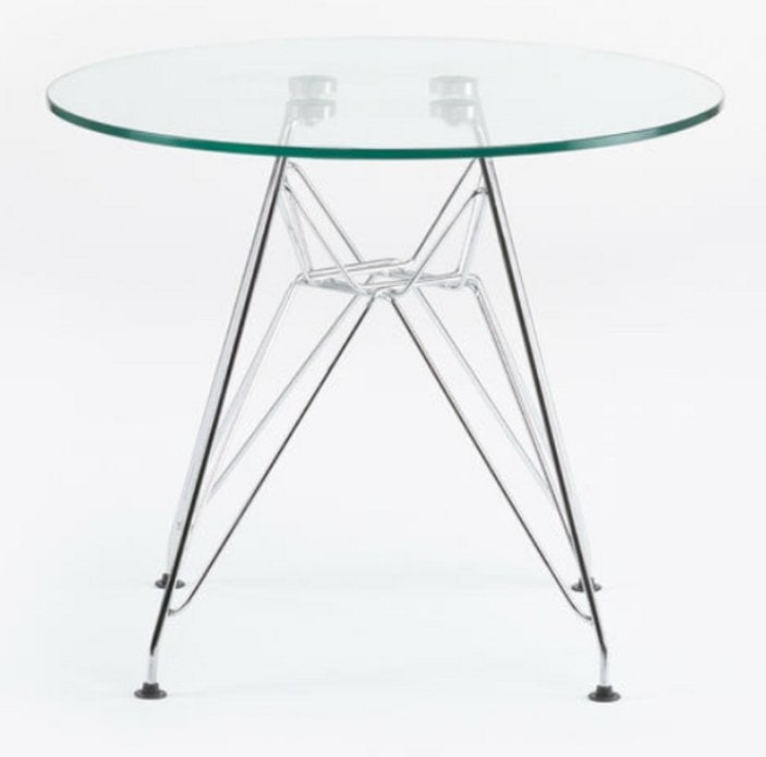 MESA DE VIDRIO SILVER 80CM - 1