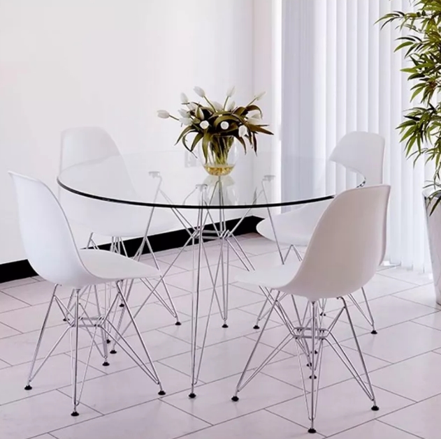 MESA DE VIDRIO SILVER 80CM - 3