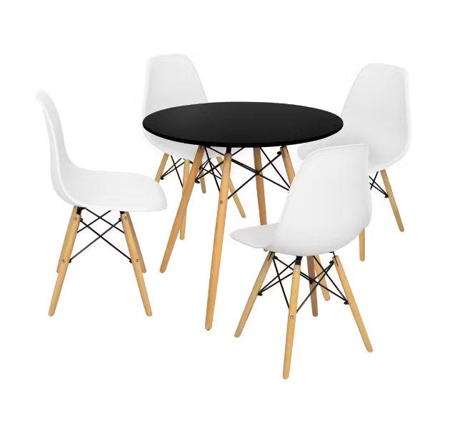 MESA HABITA2 EAMES REDONDA 100 CM NEGRO - 2