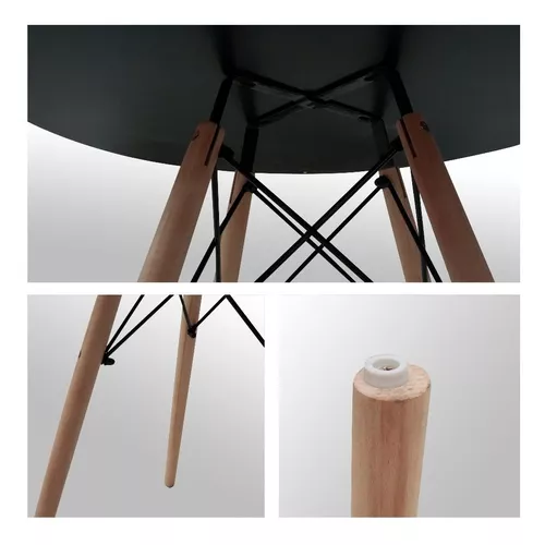 MESA HABITA2 EAMES REDONDA 100 CM NEGRO - 4