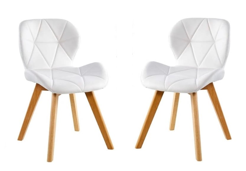PACK 2 SILLA ACOLCHADA RESISTENTE RADAR WOOD - BLANCO - 1