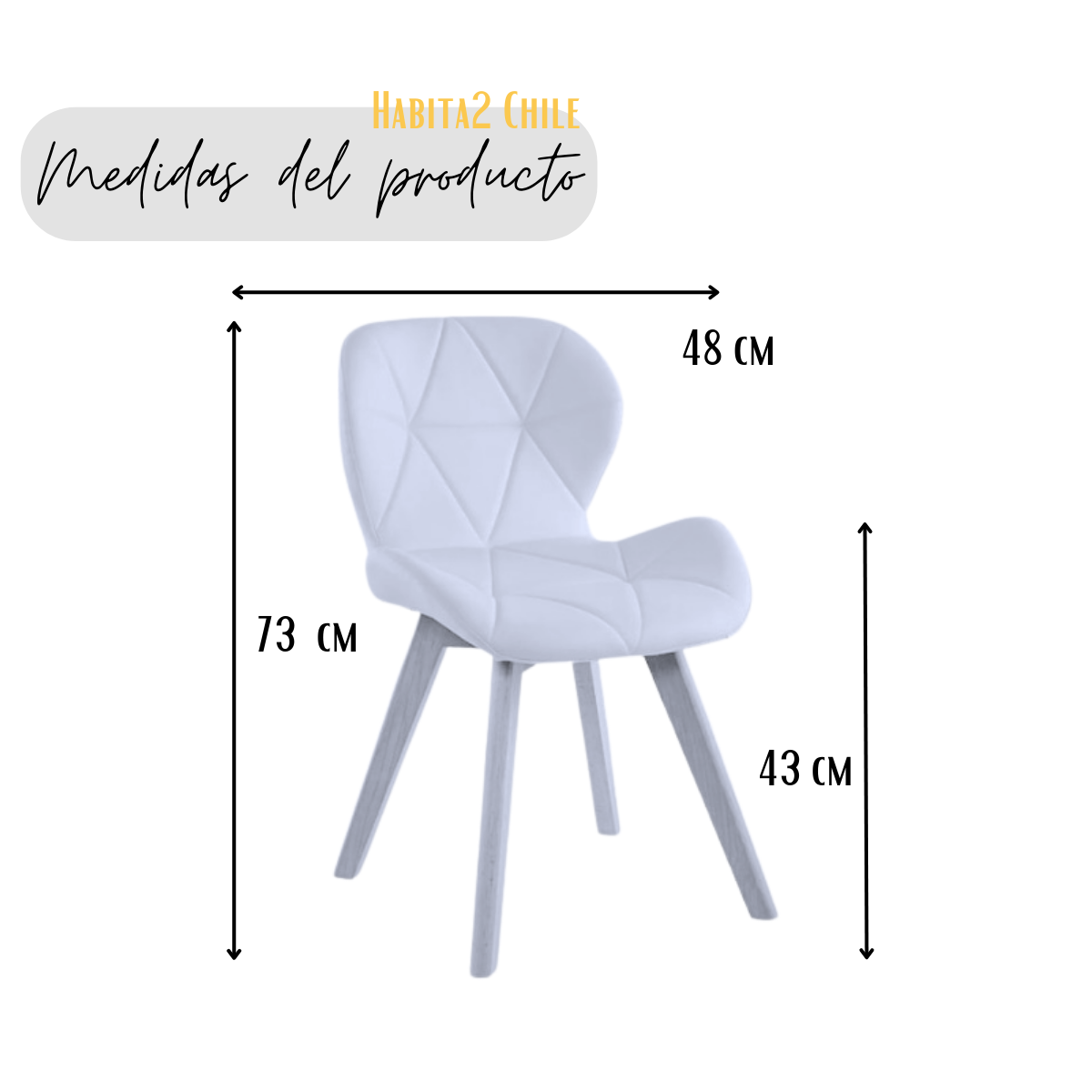 PACK 2 SILLA ACOLCHADA RESISTENTE RADAR WOOD - BLANCO - 2