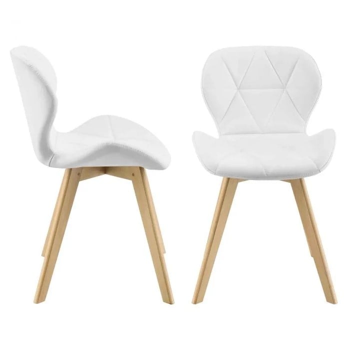 PACK 2 SILLA ACOLCHADA RESISTENTE RADAR WOOD - BLANCO - 3