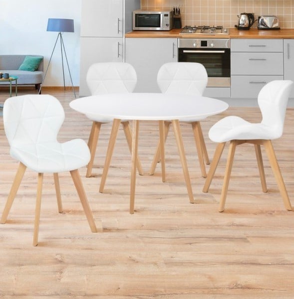 PACK 2 SILLA ACOLCHADA RESISTENTE RADAR WOOD - BLANCO - 5