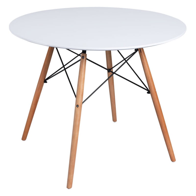 MESA HABITA2 EAMES REDONDA 120 CM BLANCO - 1