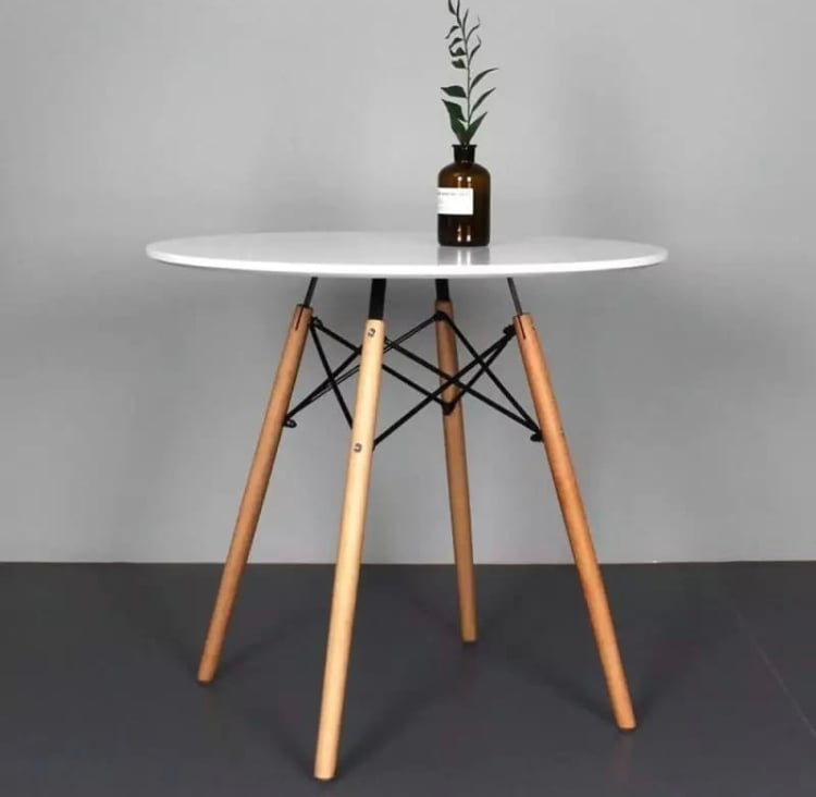 MESA HABITA2 EAMES REDONDA 120 CM BLANCO - 2