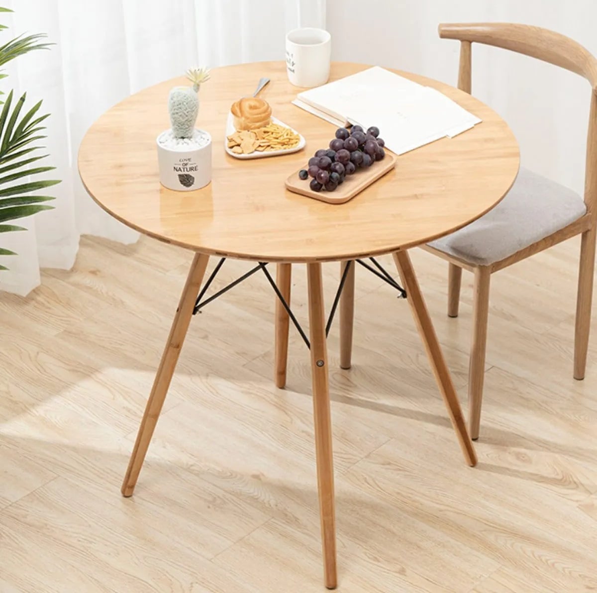 MESA HABITA2 EAMES REDONDA 100 CM MADERA - 3