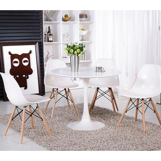 MESA DE COMEDOR TULIP 100CM - BLANCA - 5