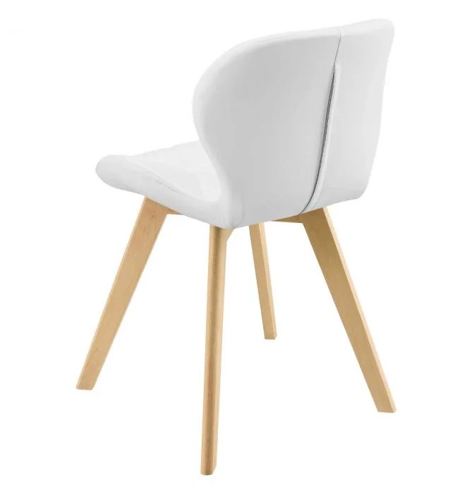 PACK 6 SILLA ACOLCHADA RESISTENTE RADAR WOOD BLANCO - 2